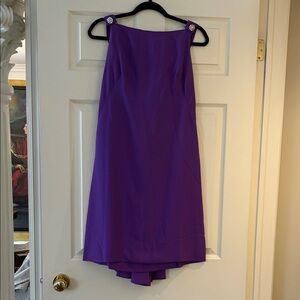 Purple Sleeveless Vintage  Cocktail Dress with Decorative Buttons